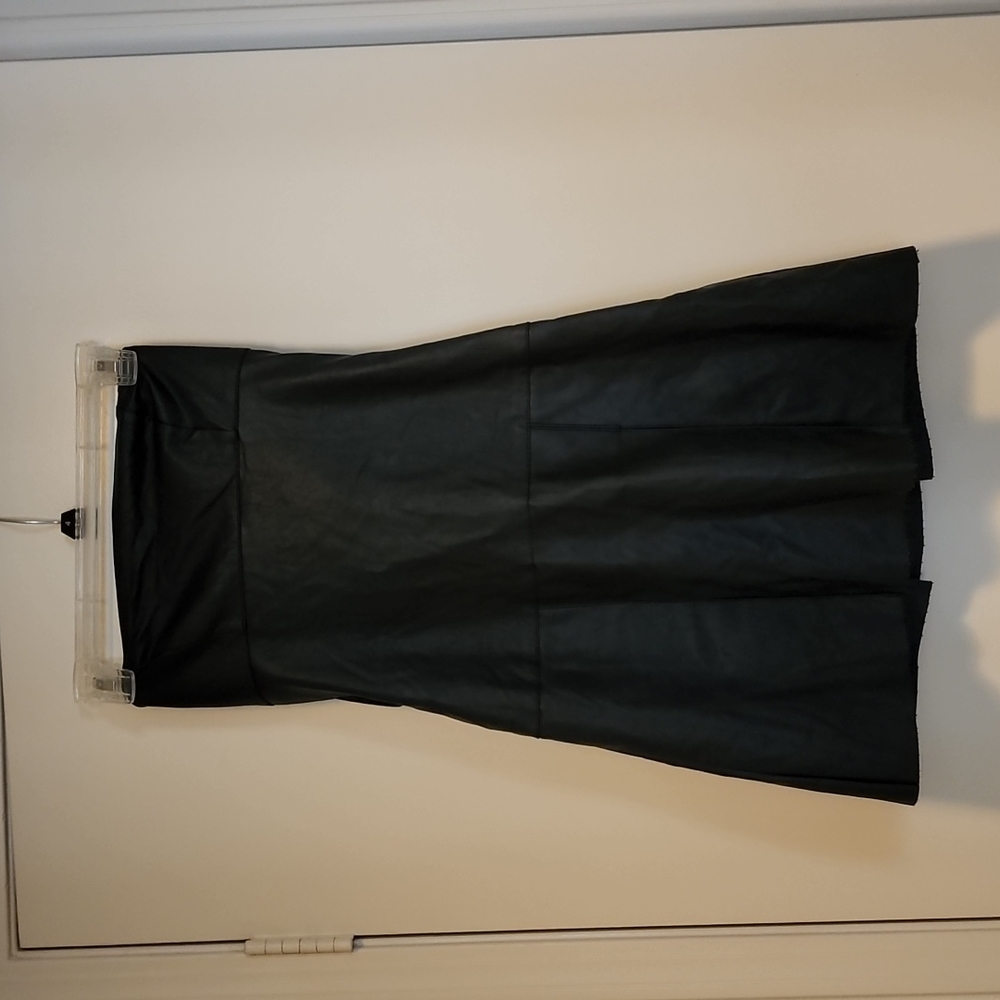 Free People Faux Leather dress Black Size 0
